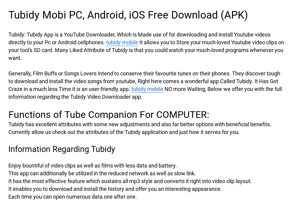 Tubidy app download for pc